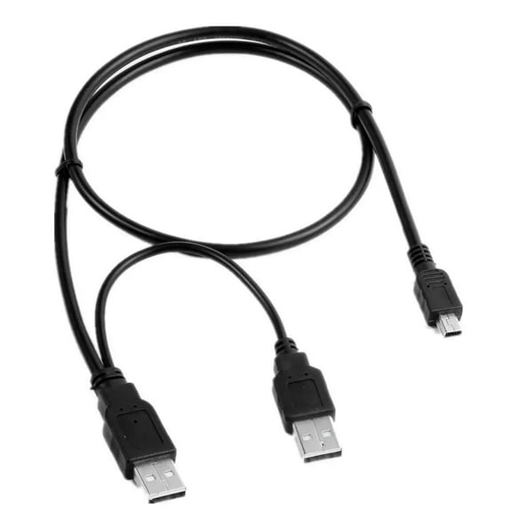 USB Y Data Sync Cable Cord Lead 2.5" Portable Disk