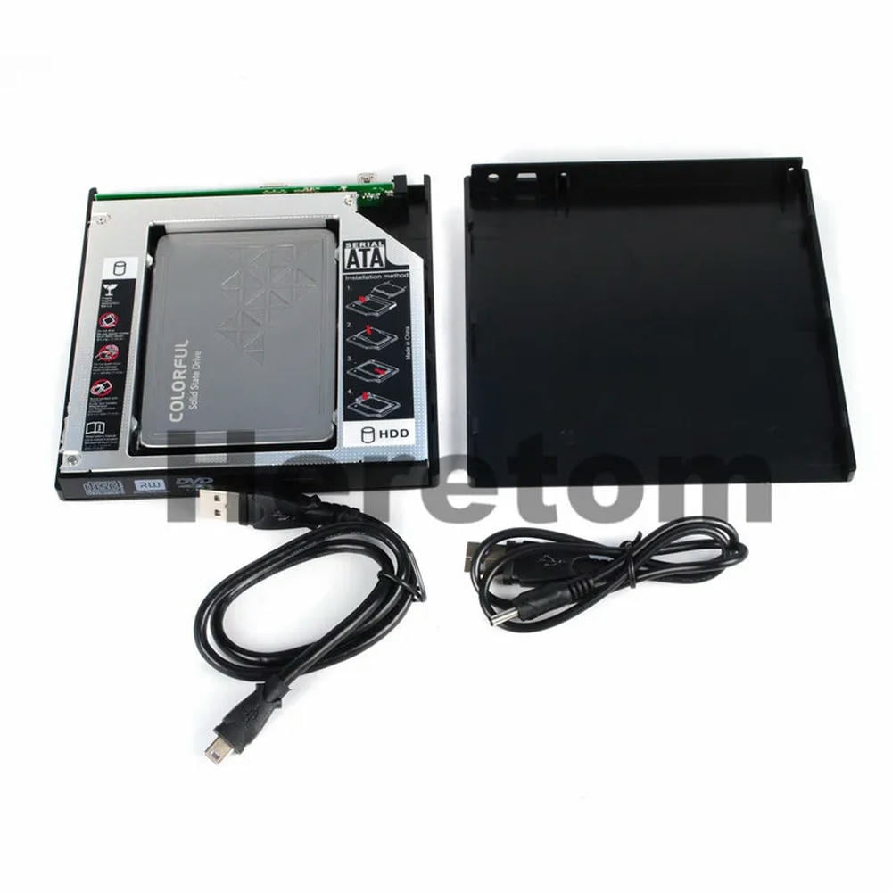FOR USB2.0 12.7mm SATA To SATA RW CD DVDROM Enclosure External Optical Drive Case