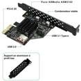thumbnail image 1 of FOR USB3.1 Gen2 Internal 20-Pin Front Panel Connector Expansion Card 10 Gbit/S USB 2.0 PCI Express 3.0 X2 Adapter, 1 of 1