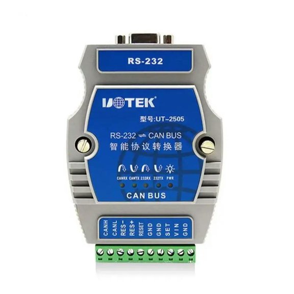 FOR UT-2505 RS232 to CAN BUS RS-232 Turn CANBUS ligent Protocol Converter Industrial Adapter