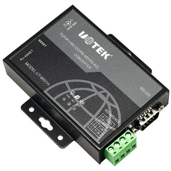 FOR UT-6601H 0/100M TCP/IP to RS-232/485/422 Serial Device Server supports gateway agent server dynamic IP Static IP