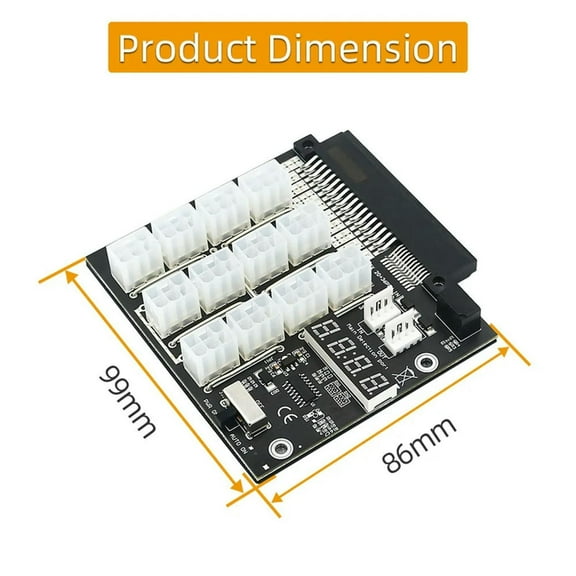 FOR Upgraded ATX 12X 6Pin Power Breakout Board With Flash LED Display 12V Power Module 2400W For PSU And BTC Mining