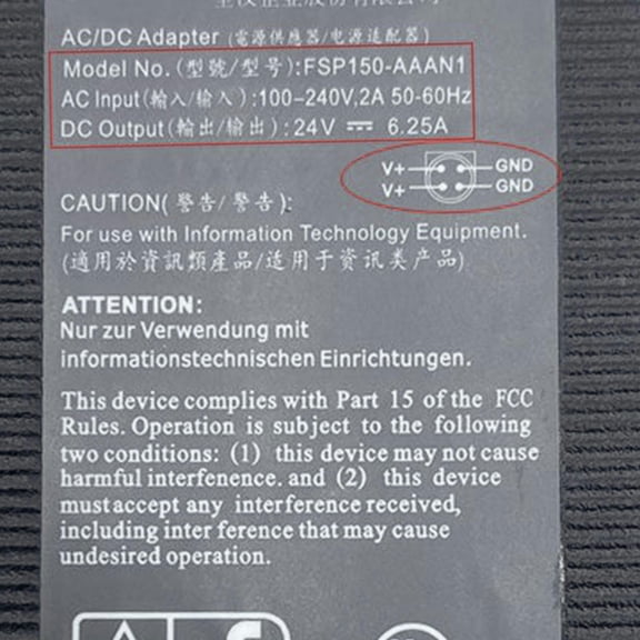 FOR for FSP FSP150-AAAN1 FSP150-ABA FSP150-ABB AC 24V 6.25A 150W Power Supply Round Mouth 4-Pin