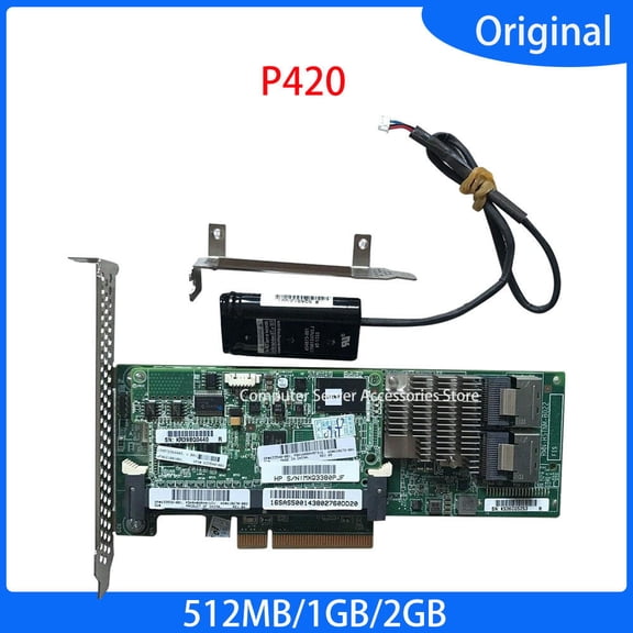 FOR for Server 512M 1G 2G Cache Module+Smart Array P420 512MB 1GB 2GB PCI-E SAS 2Port Controller Card