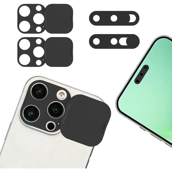 FOR iPhone 16 Pro/Max Privacy Camera Cover 2-Pack - Front & Lens Protector, Anti-Spy Guard for Security