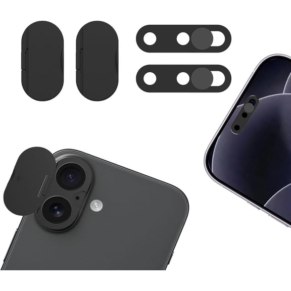 FOR iPhone 17 Privacy Camera Cover 2-Pack: Front & Rear Lens Protector, Anti-Spy Guard for Security & Face ID