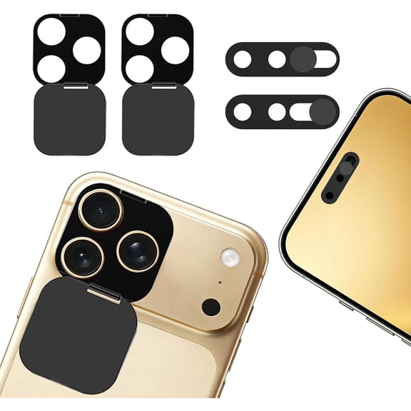 FOR iPhone 17 Pro/Max Privacy Camera Cover 2-Pack: Front Lens Protector, Anti-Spy Guard, Security & Face ID Compatible