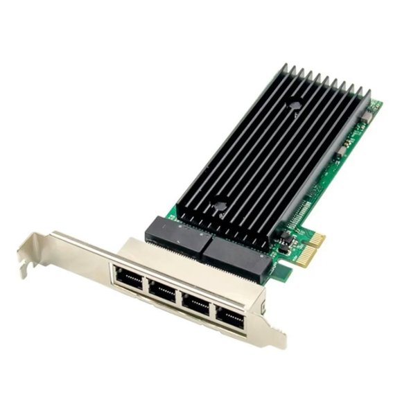 FOR pcie x1 1000m lan 4-Port RJ45 Gigabit Ethernet PCI-Express X14 Server Adapter Network Card 82576 T4 Chipset