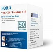 FORA V30/G30/ Premium V10 Blood Glucose Test Strips, For Use with ForaCare V30, G30 and Premium V10 Meters, 50 Count