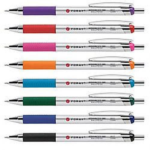 FORAY(R) Advanced Ink Retractable Ballpoint Pens, Bold Point, 1.2 mm, Assorted Barrels, Assorted