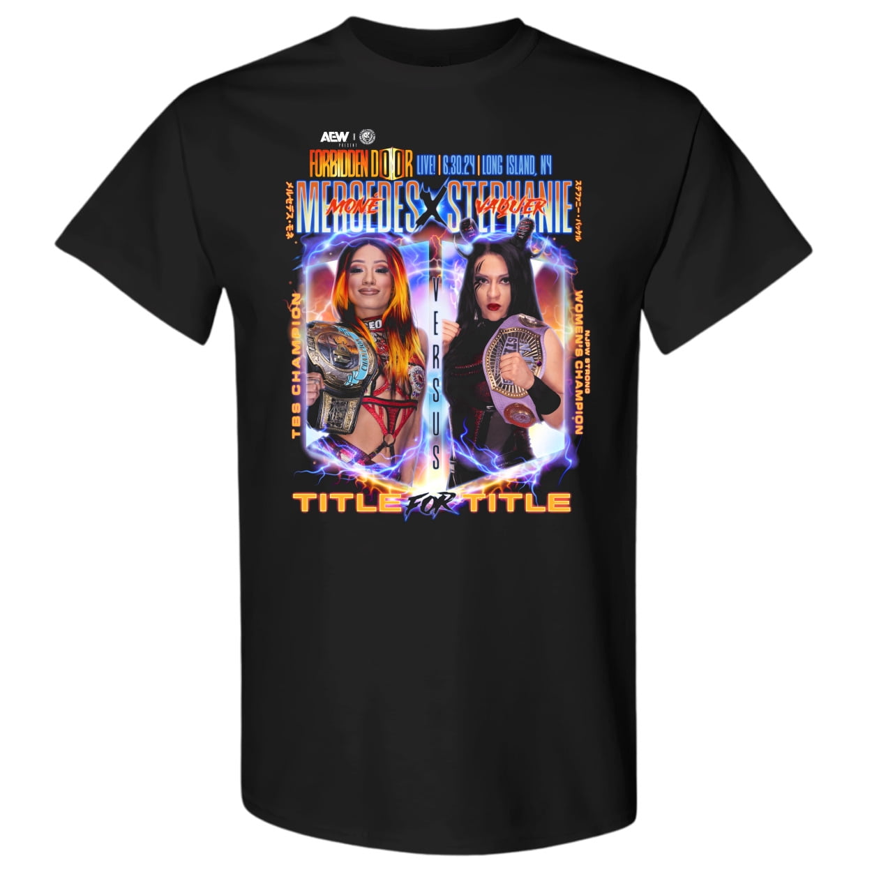 FORBIDDEN DOOR 2024 MONÉ VS VAQUER AEW Official TShirt