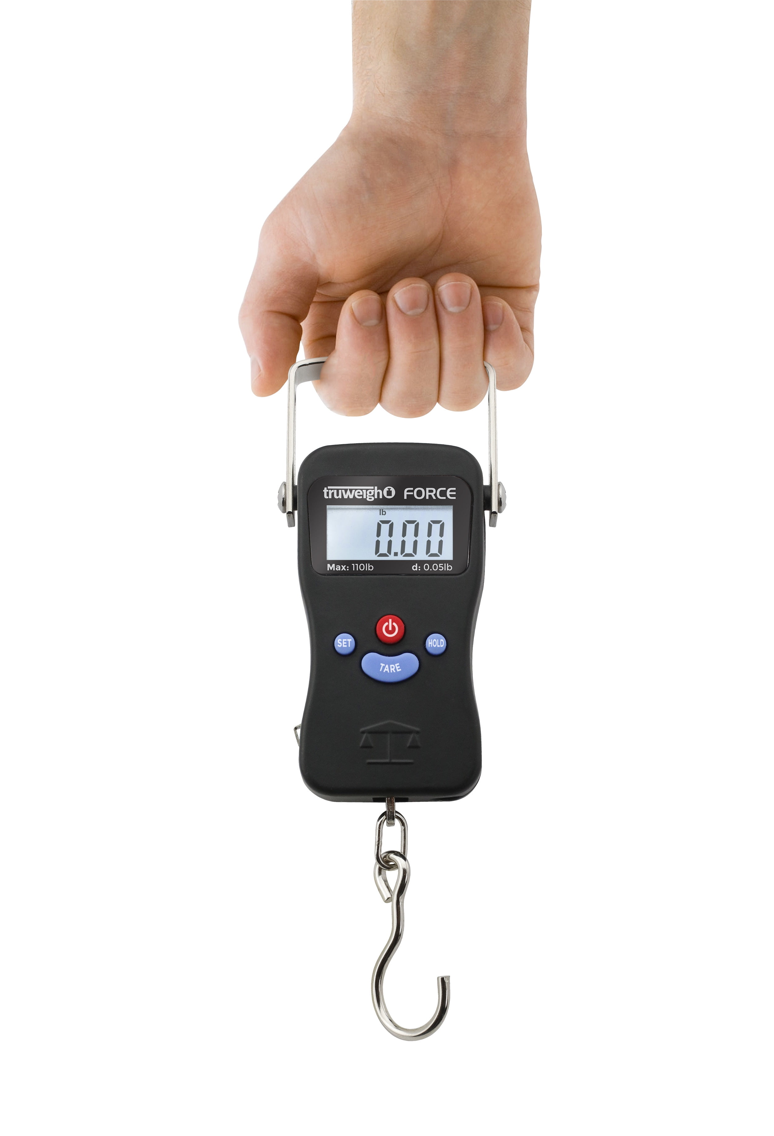 FORCE Digital Hanging Scale 110lb x 0.05lb Black