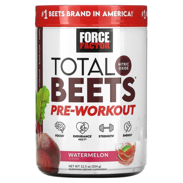 FORCE FACTOR Total Beets PreWorkout Powder to Boost Energy Endurance