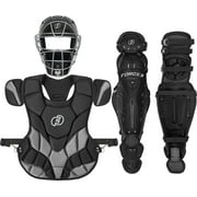 FORCE3 PRO GEAR Complete Game Adult Catchers Set with Hockey Style Defender Mask | Mask & Chest Protector SEI Certified to meet NOCSAE standard