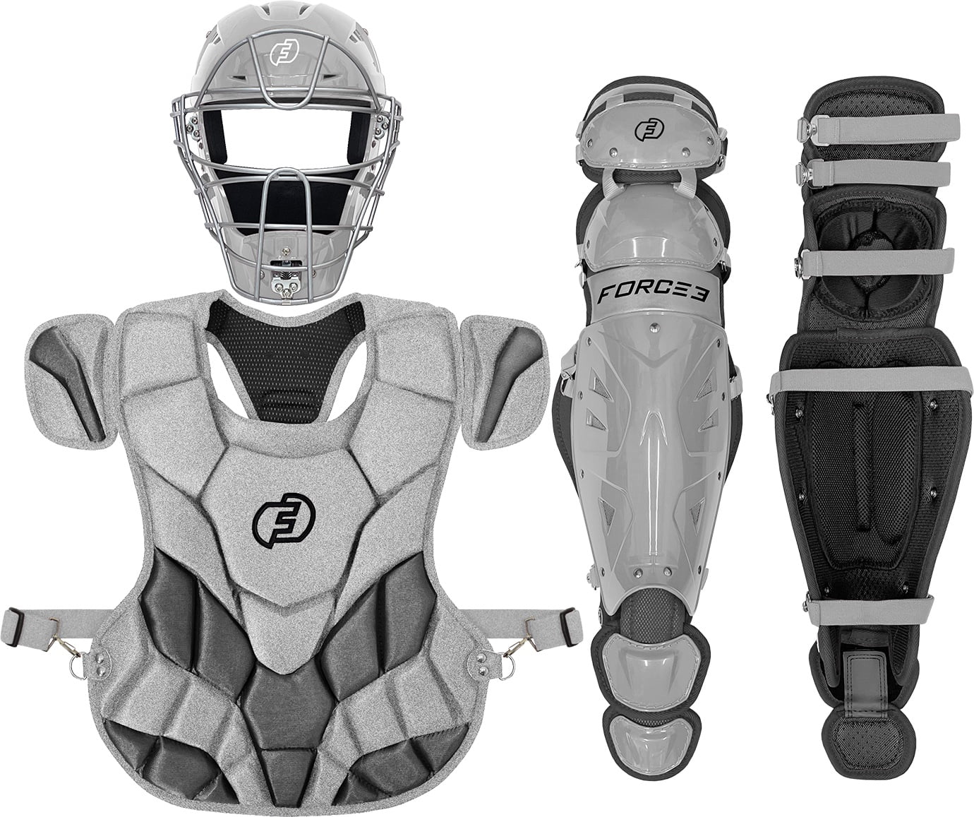 FORCE3 PRO GEAR Complete Game Youth Catcher's Set with Hockey Style