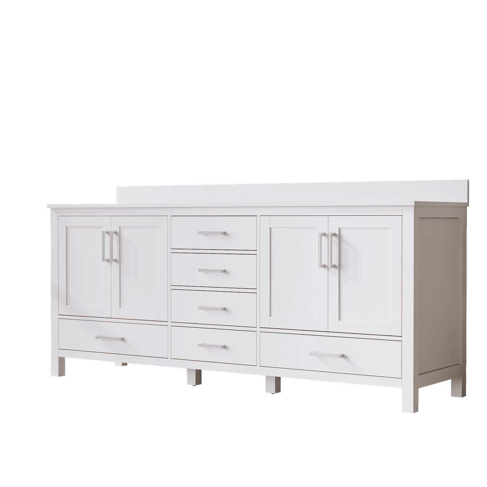 FORCLOVER 80" Bathroom Vanity with Double Sink, Wooden Bathroom Vanity ...