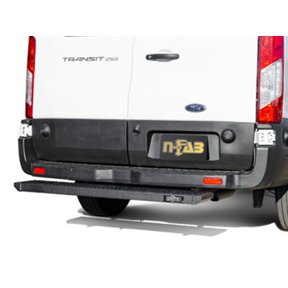 N-Fab by RealTruck Growler Steps - Rear Door Step for Ford Transit Van | Length of Rear Door, Rust-Proof Aluminum, Textured Black | GFF19VR-TX | Compatible with 2007-2018 Mercedes Sprinter 3 Door Van