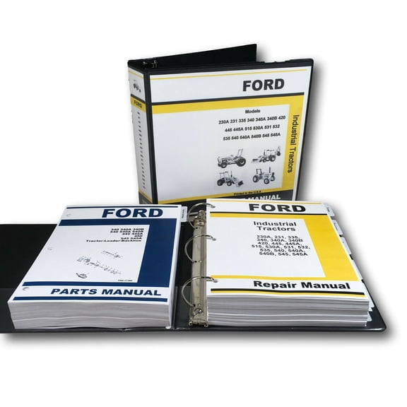 FORD 340 340A 340B LOADER BACKHOE TRACTOR SERVICE REPAIR PARTS MANUAL SHOP BOOKS