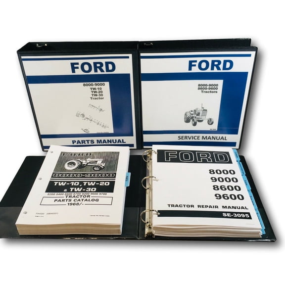 FORD 8000 9000 8600 9600 TRACTOR SERVICE PARTS MANUAL REPAIR SHOP SET WORKSHOP