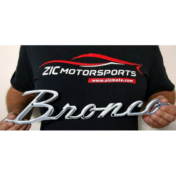 FORD BRONCO SCRIPT EMBLEM FLAT METAL SIGN WALL ART 26" x 7"