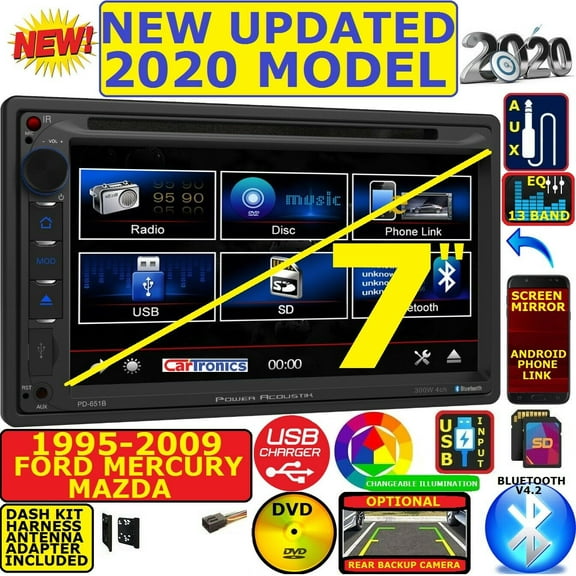 FORD MERCURY MAZDA TOUCHSCREEN BLUETOOTH CD DVD Double Din Car Radio Stereo