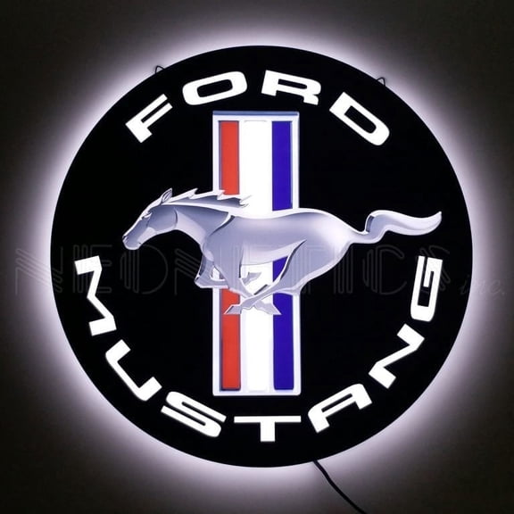 FORD MUSTANG SLIM LINE LED SIGN  7LEDMS