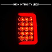 FORD RANGER 93-97 LED TAIL LIGHTS BLACK HOUSING SMOKE LENS W/ C LIGHT BAR