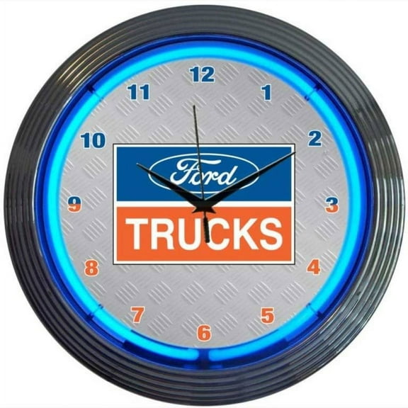 FORD TRUCKS NEON CLOCK 8FTRUC