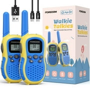 FOREDOM FD666 Rechargeable Walkie Talkies for Kids with Long Range, Flashlight - 2 Pack
