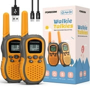 FOREDOM FD666 Rechargeable Walkie Talkies for Kids with Long Range, Flashlight - 2 Pack