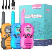 FOREDOM FD688 Rechargeable Walkie Talkies for Kids with Flashlight, 3 Pack
