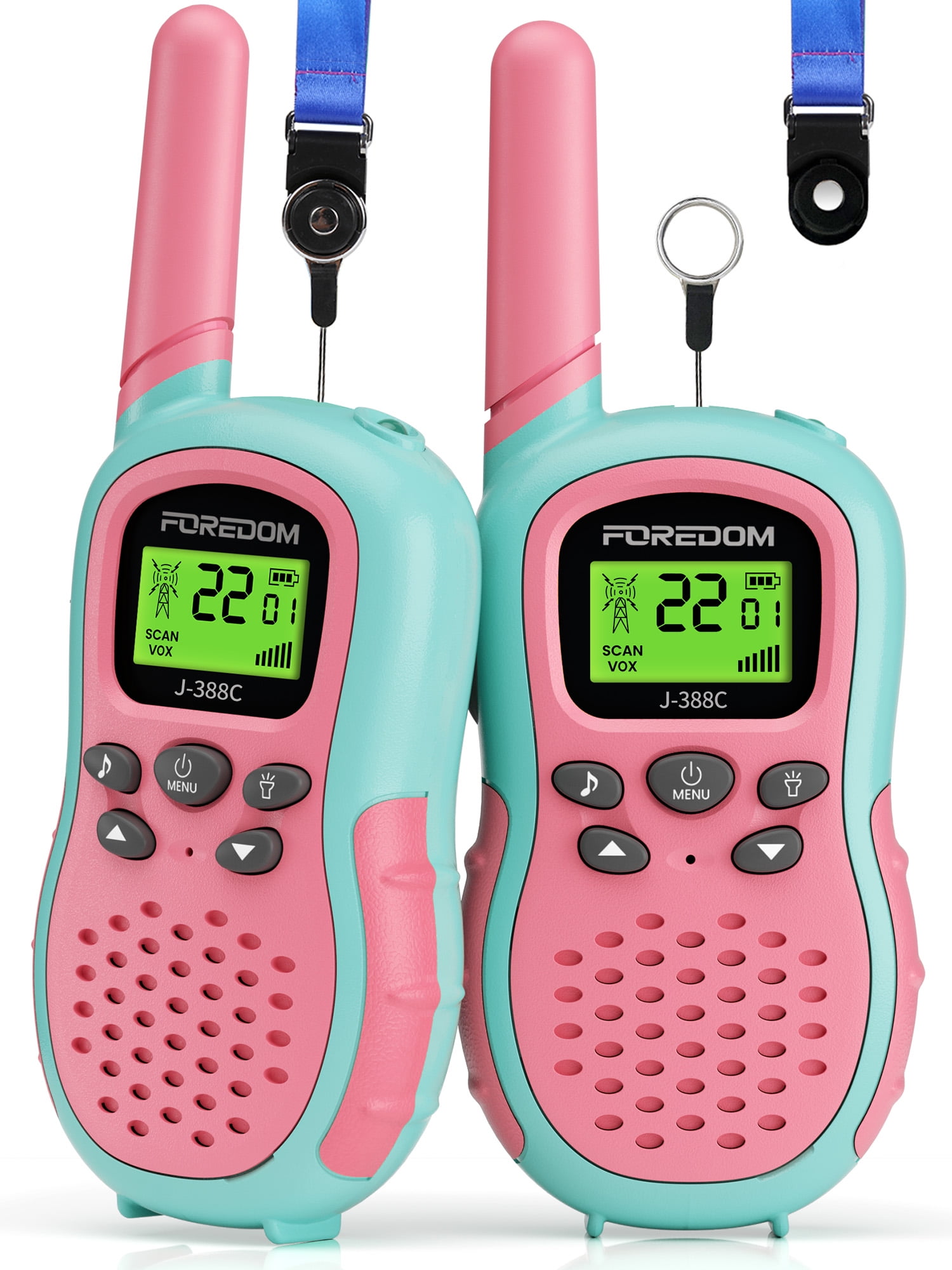 Wishouse 4 Pack Kids Walkie Talkies, Two Way Radio for