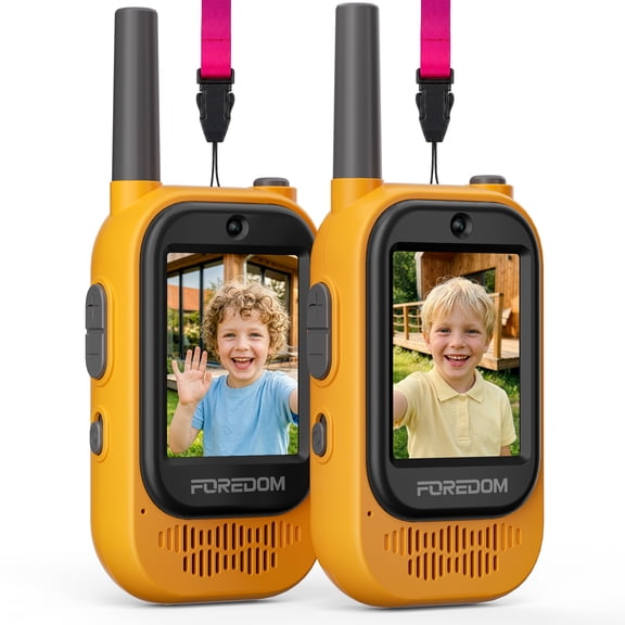 FOREDOM Video Walkie Talkies for Kids 2 Pack, Walkie Talkies Rechargeable, Two Way Radios, Gift Toys for Boys Girls