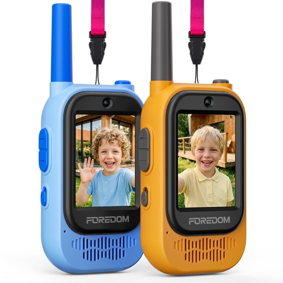 FOREDOM Video Walkie Talkies for Kids 2 Pack, Walkie Talkies Rechargeable, Two Way Radios, Gift Toys for Boys Girls
