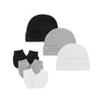 thumbnail image 1 of FOREEMME Baby Beanies for Boys Girls Newborn Baby Hat with Mittens Cute Cotton Hospital Hats for 0-6 Months, 1 of 8