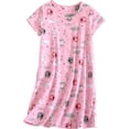 thumbnail image 1 of FOREEMME Nightgowns for Women Cotton Night Shirts Short Sleeve Night Gown Dress Casual Pajamas Soft Cartoon Sleepwear M Pink Cat, 1 of 5