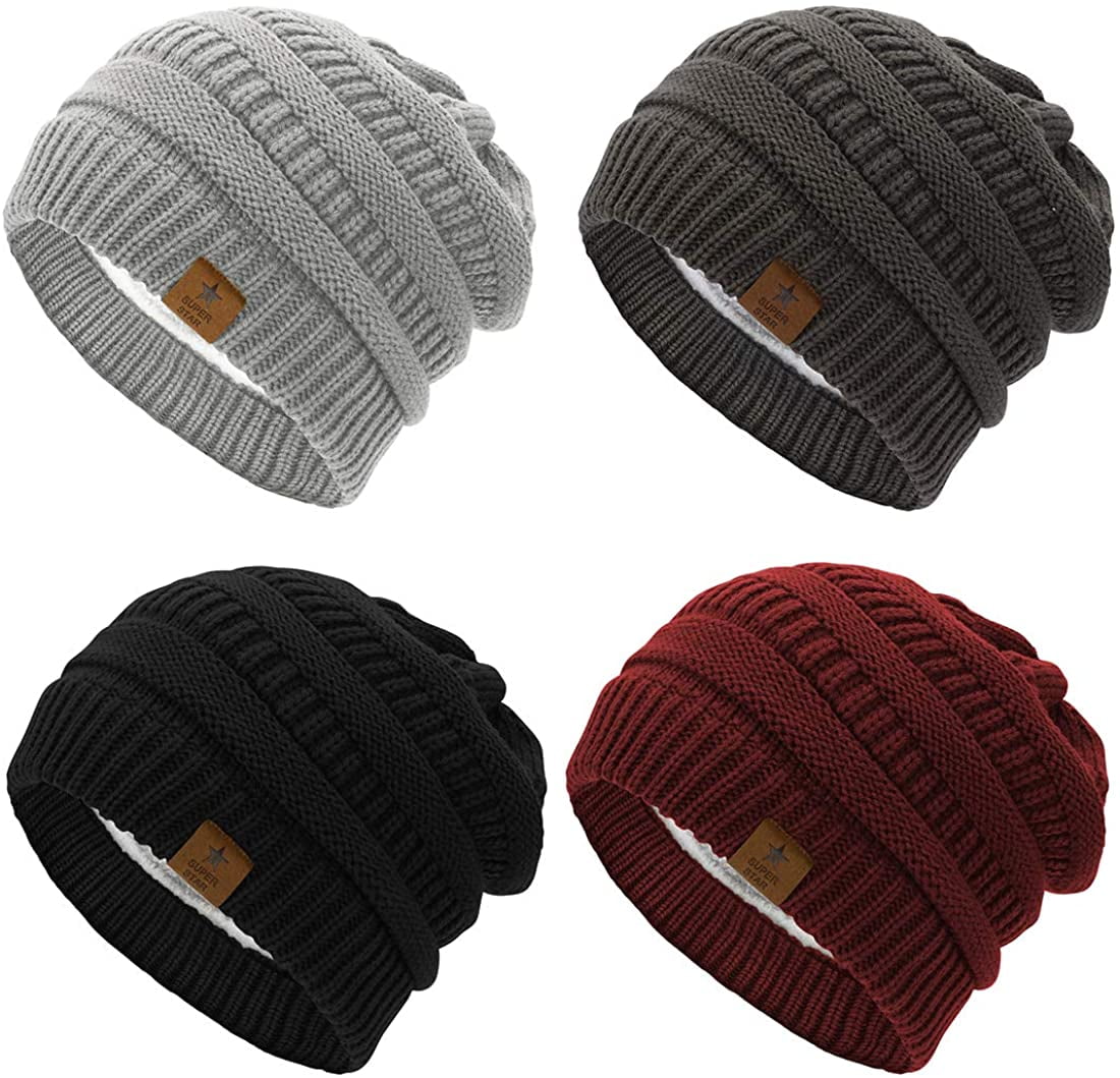 FOREEMME Womens Beanie Winter Hat Warm Chunky Cable Knit Hats Soft