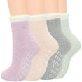 thumbnail image 1 of FOREEMME Womens Fuzzy Socks Winter Slipper Socks Non-Slip Grip Socks Warm Fleece Socks Non Skid Socks Soft Fluffy Socks 4 Classic Color, 1 of 6