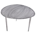 thumbnail image 1 of FOREIGN AFFAIRS HOME DECOR SILVERTONE Textured Silver Top Egg Accent Table, 1 of 4