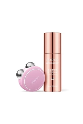 BEAR Mini Facial Toning Device Silicone  Pearl Pink + Serum Serum Serum, 1 fl oz
