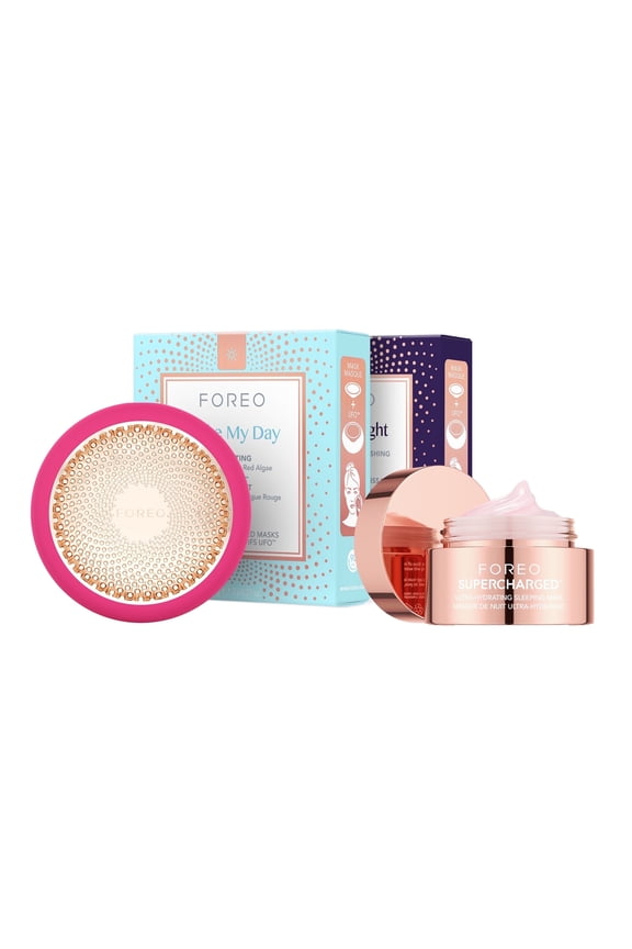 UFO 3 Hyper Hydra Facial Treatment Device Silicone Bundle with 14 UFO Activated Masks and Hydrating Night Mask, 0.5 oz