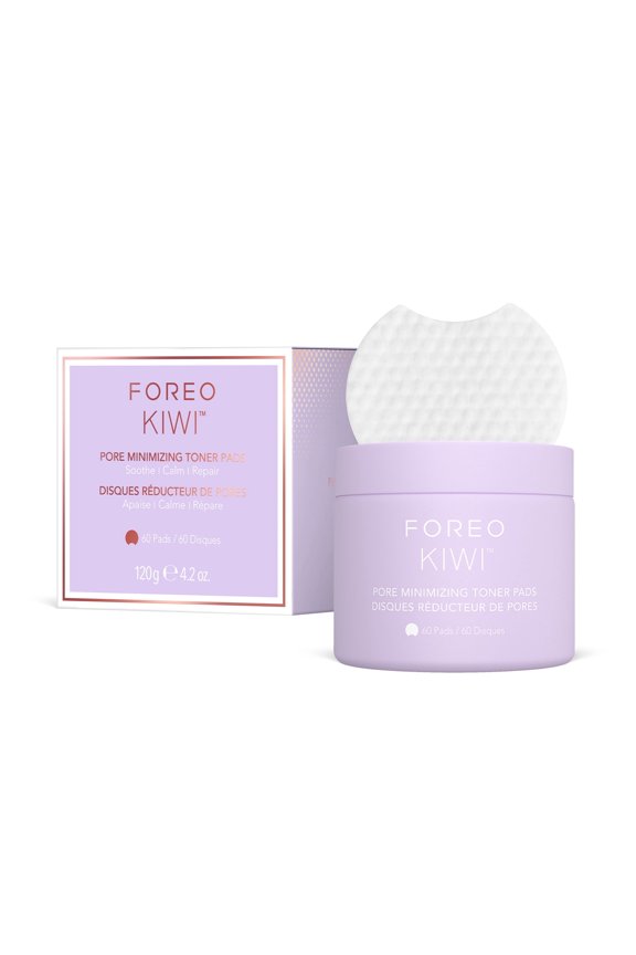 KIWI Pore Minimizing Toner Pads with Witch Hazel and Cica, Dual-Sided Exfoliating Facial Pads, 60 Count