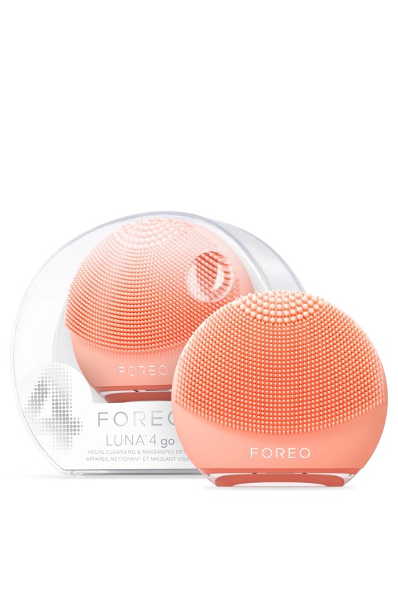 LUNA 4 Go – Silicone Facial Cleansing Brush for Travel & Daily Skincare - Peach Perfect