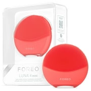 FOREO LUNA 4 Mini – Pearl Pink Silicone Facial Cleansing Brush with T-Sonic Pulsations - Coral