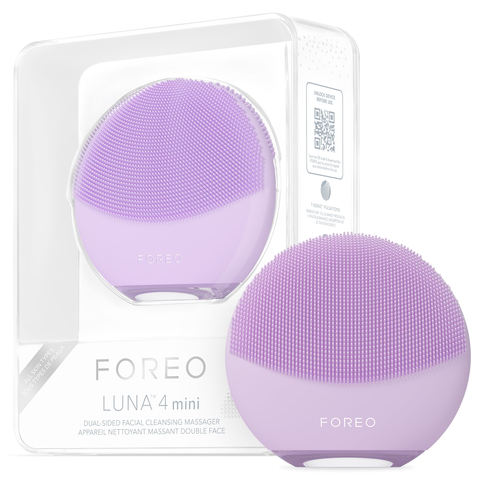 FOREO, Facial Cleansing Brush, LUNA 4 Mini, Pearl Pink Silicone