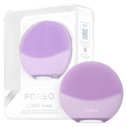 FOREO LUNA 4 Mini – Pearl Pink Silicone Facial Cleansing Brush with T-Sonic Pulsations - Lavander