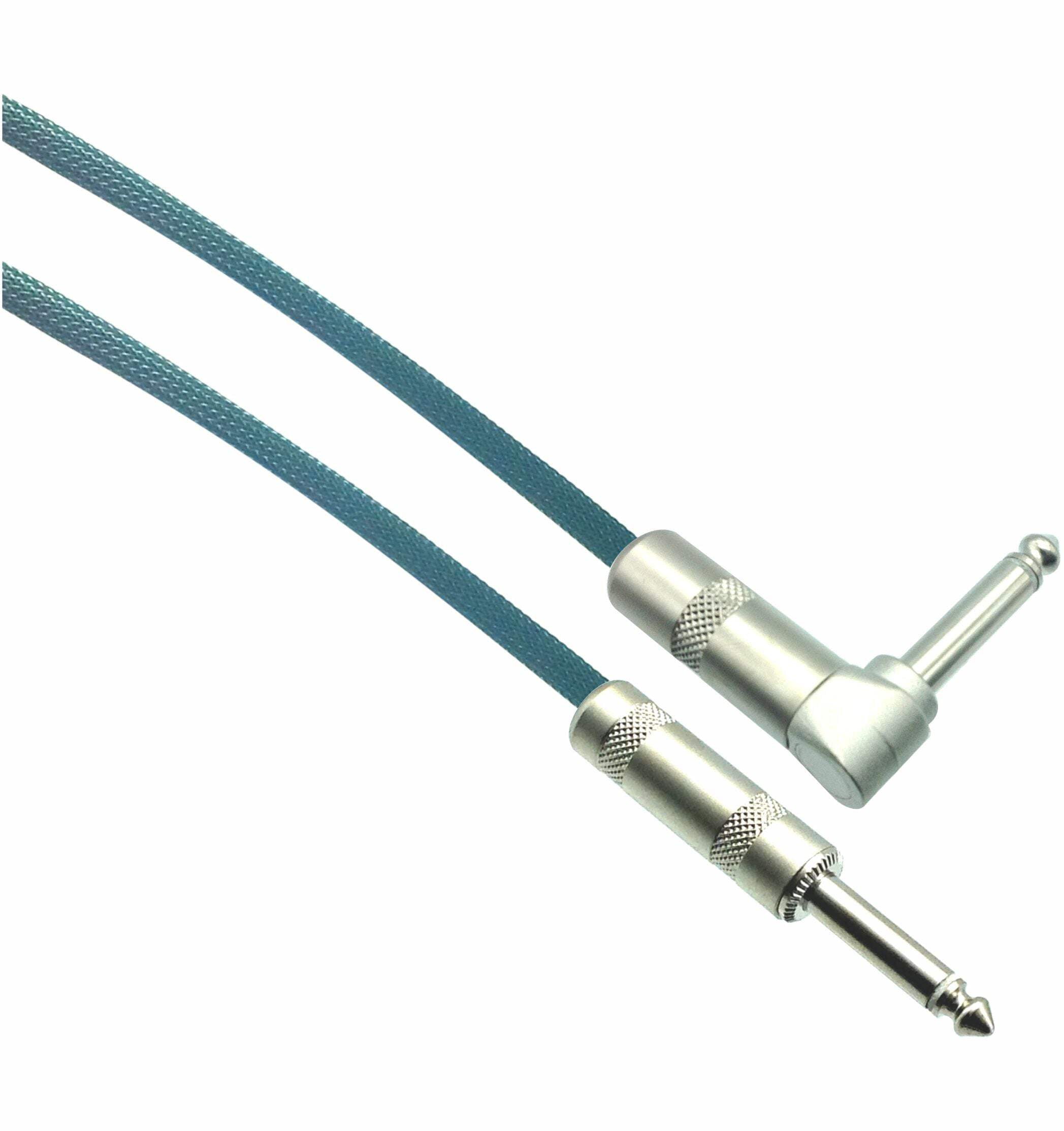FOREST GREEN Designer Series Guitar Cables - 1/4" Straight to Right Angle