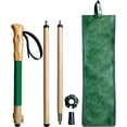 thumbnail image 1 of FOREST PILOT Trekking Poles- 1-pc Pack - Adjustable Hiking or Walking Stick –Strong, Natural Beech Wood - Quick Adjust Flip-Lock - Beech Wood Grip, Leather Strap (Green), 1 of 1