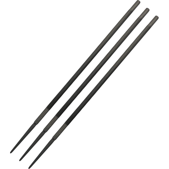FORESTER 8in Round Chainsaw Files (3 Pack) - Round 8in Chainsaw Blade Sharpener - Chain Saw Sharpener Tool 3/16" Chainsaw File, 7/32" Chainsaw File, 5/32" for Chainsaw File Chainsaw Sharpening Kit