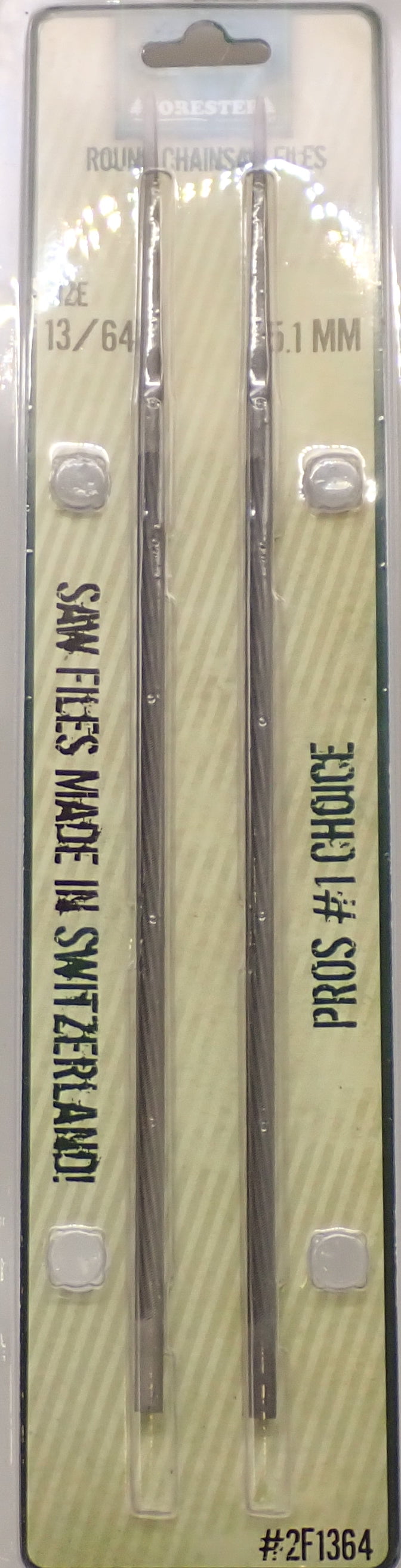 FORESTER CHAINSAW SHARPENING FILES SWISS MADE 2PACK 13/64 FILE FOR 3/8